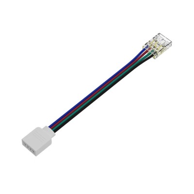 Conectori 10mm pentru banda LED COB RGB, lungime cablu 5.5&amp;Prime; foto