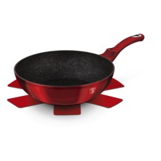 Tigaie marmorata wok 30cm Burgundy Metalic Line Berlinger Haus BH 6166