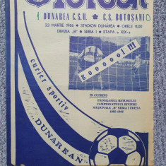 Program meci fotbal Dunarea CSU Galati-CS Botosani 23 martie 1986, stare buna