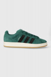 adidas Originals sneakers din piele &icirc;ntoarsă Campus 00s culoarea verde, IF8763