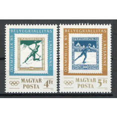 Ungaria 1985 Mi 3743/44 - Expozitia internationala de timbre OLYMPHILEX