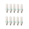 Set 10 Becuri Economice , Forma 4U , 26 W , Alb , Fasung E27 , Intensitate 6400 K