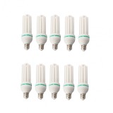 Set 10 Becuri Economice , Forma 4U , 26 W , Alb , Fasung E27 , Intensitate 6400 K