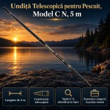 Undiță Telescopică pentru Pescuit, Model C N, 5 m