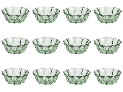 Set boluri, 12 piese, 290 ml, Plastic, Verde foto