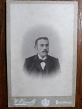 FOTOGRAFIE VECHE DE CABINET - BUCURESCI - ATEL. FOTO. W. OPPELT - INCEPUT 1900