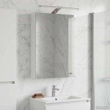 vidaXL Dulap cu oglindă pentru baie cu raft Alb 40 x 10,5 x 60,5 cm 889031