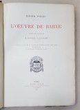 ROGER BALLU, L&#039;OEUVRE DE BARYE - PARIS, 1890