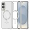 Husa premium Samsung Galaxy S25 Edge Techsuit Luxury Crystal MagSafe, argintiu