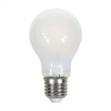 BEC LED A60 E27 5W CU FILAMENT 6400K ALB RECE STICLA MATA, V-TAC