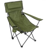 Scaun pliabil camping Fox Outdoor Deluxe, cordura, olive, perna inclusa, max 150 kg, cu husa