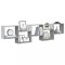 vidaXL Raft cubic perete cu 5 compartimente sonoma gri lemn prelucrat 860000