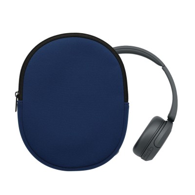 Husa Casti Kwmobile pentru Sony WH-CH520/WH-CH510, Albastru inchis, Neopren, KWM0000254Y002C foto