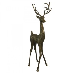 Decoratiune metal Cerb, 125 cm, bronz auriu