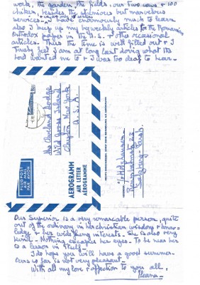 Scrisoare, expediata de Principesa Ileana a Romaniei, 1962 foto
