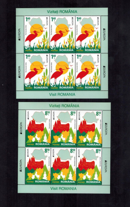 Romania 2012 Fauna Delta Dunarii Minicoli 6 timbre 8,10 si 1,40 lei MNH LP 1938