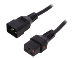 Cablu IEC C19 Mamă la IEC C20 Tată 1m cu Blocare