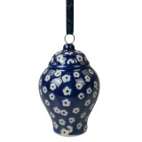 Cumpara ieftin Decoratiune suspendabila ceramica albastra bej &Oslash; 5x8 cm