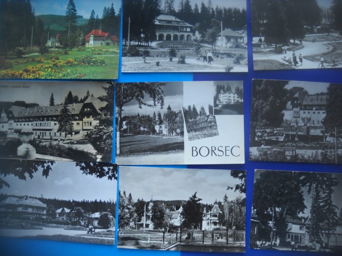 HOPCT LOT NR 198 BORSEC - JUD HARGHITA -9 CARTI POSTALE-RPR-CIRCULATE