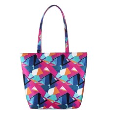 Geanta de dama casual Jurlea, 36 x 30 x 4 cm, textil, matase, multicolor