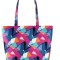 Geanta de dama casual Jurlea, 36 x 30 x 4 cm, textil, matase, multicolor