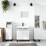 vidaXL Dulap de baie, alb, 30x30x190 cm, lemn prelucrat