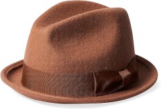 Palarie Fedora Brixton Staten Unisex, Camel, Marime Unica - OUTLET