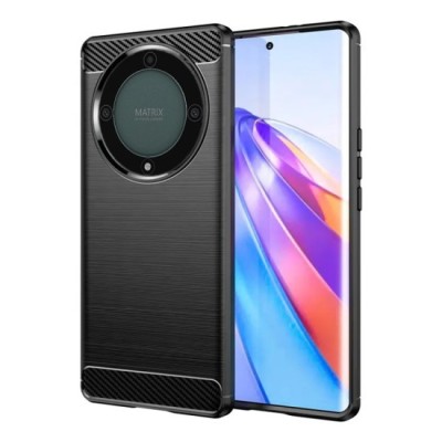 Husa pentru Honor Magic5 Lite - Techsuit Carbon Silicone - Black foto