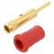 Conector Banană 4mm 25A Roșu Aurit Panou