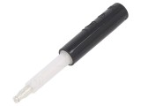 Conector banană 2mm 25A 30VAC 60VDC negru argintat