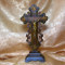 Crucifix lemn alama sec 19, Baroc Victorian, colectie, vintage