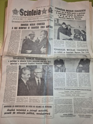ziarul scanteia 7 octombrie 1989 - ceausescu vizita in germania foto