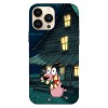 Husa compatibila cu Apple iPhone 13 Mini model Courage the cowardly dog night run, Silicon, TPU, Viceversa, Transparent, Carcasa