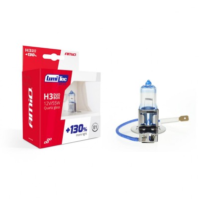 Set becuri cu halogen H3 12V 55W LumiTec LIMITED + 130% DUO BOX FAVLine Selection foto