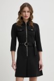 Morgan rochie RABIKA culoarea negru, mini, evazată, RABIKA