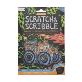 Mini Scratch &amp; Scribble Art Kit: Monster Truck - 7 PC Set