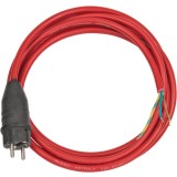 Cablu electric 3m H05RR-F3G1,5 rosu cu stecher turnată DE/BE B1160490 Brennenstuhl