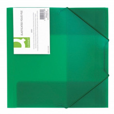 Mapa din Plastic Q-CONNECT cu Elastic pe Colturi, 247x319 mm, Culoare Verde, Mape Documente, Mapa pentru Organizat, Mapa Protectie Documente, Mape Pla