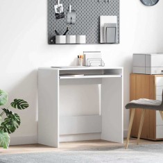 vidaXL birou de calculator Alb Lemn prelucrat Compact Organizatoare