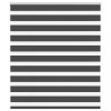 Jaluzea tip zebra neagră lățime țesătură 125,9 cm poliester