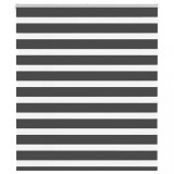 VidaXL Jaluzea tip zebra neagră lățime țesătură 125,9 cm poliester