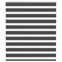 vidaXL Jaluzea tip zebra neagră lățime țesătură 125,9 cm poliester