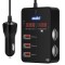 Adaptor Alimentare Bricheta Auto Q3, Atolla,3 Porturi USB,12-24V, 120W, Functie On/Off, Afisaj LED Dublu, Negru Q3