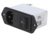 Conector Alimentare AC C14 SCHAFFNER FN282-10-06 10A 250V AC cu Filtru Montare Panou