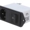 Conector AC C14 10A 250VAC