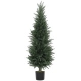 HOMCOM Chiparos artificial, 638 frunze din plastic, cu ghiveci, rezistent la UV, Verde | Aosom Romania