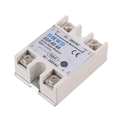Releu 80-250Vac 60A 24-380Vac solid state SSR-60 AA foto