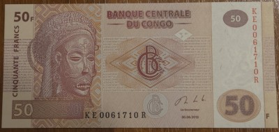 50 francs 2013, Congo, UNC foto