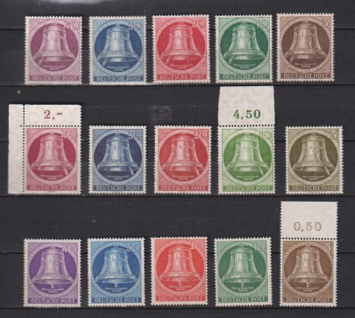 LOT TIMBRE GERMANIA (BERLIN) MNH 1951 MI. 75-79; 1951 MI. 82-86; 1953 MI. 101-105 foto
