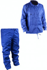 Costum Albastru Haina si Pantalon Simplu / M: 56 foto